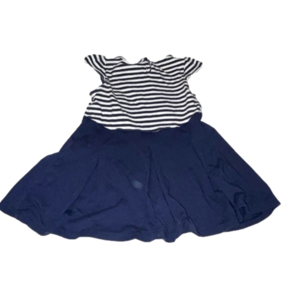 Have your Toddler took Angelic in this Nautical Ocean Ready pleaded Sailor Dress - Picture 5 of 8